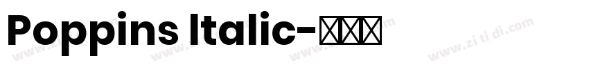 Poppins ltalic字体转换